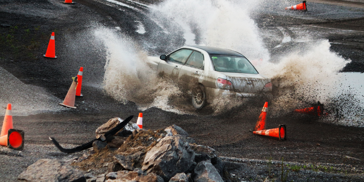 Extreme Driving in a Race Lab Subaru